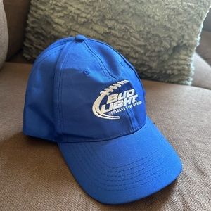 Selling blue Bud Light baseball hat